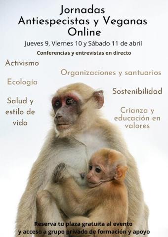 Esta semana jornadas antiespecistas y veganas de forma Online