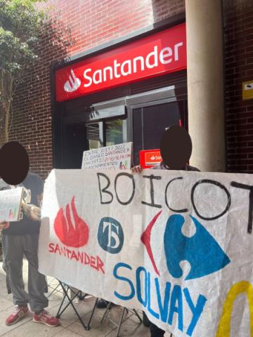 Ante la represión de nuestra protesta contra el banco Santander