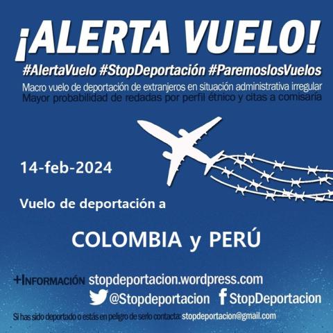  ||ALERTA|| Vuelo deportación a COLOMBIA y PERÚ 26/06/2024