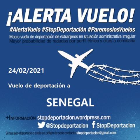 ALERTA Vuelo de deportación a SENEGAL 24/02/2021