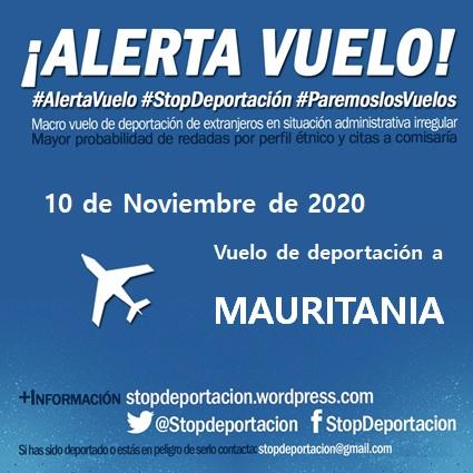 ALERTA !!! Vuelo deportación MAURITANIA 10/11/2020