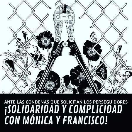 Ante las condenas que solicitan los perseguidores ¡Solidaridad y complicidad con Mónica y Francisco!