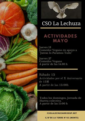 Próximas actividades primaverales en el CSO La Lechuza