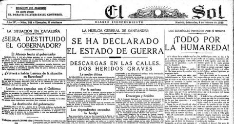 Cinco días de febrero: huelga general y estado de guerra en el Santander de 1920 