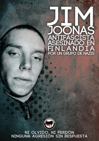 Jim Joonas, antifascista de 28 años asesinado por  un grupo de neonazis  del Movimiento de Resistencia Finlandés