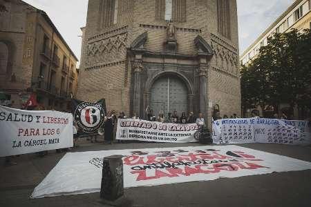 «Escribe a los seis de Zaragoza, hazles llegar tu apoyo y solidaridad por carta a la prisión de Zuera»