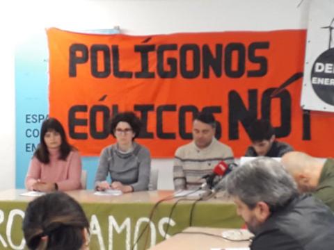 Nota de  prensa de colectivos vecinales afectados por los polígonos eólicos 