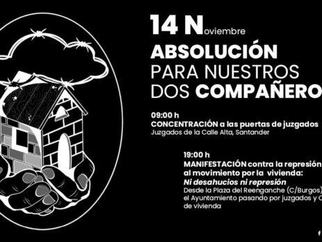 Este 14 de noviembre, exigimos la absolución de nuestros compañeros: «Juntas lo paramos todo, ni desahucios ni represión»