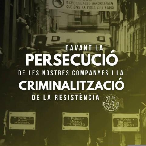 Ante la persecución de nuestras compañeras y la criminalización de la resistencia