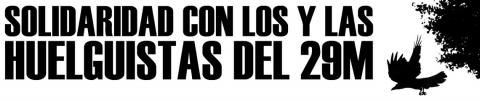 Nueva fecha de juicio para los huelguistas del 29M. Volvemos a la carga contra El Corte Inglés. Semana de lucha del 28 de marzo al 3 de abril